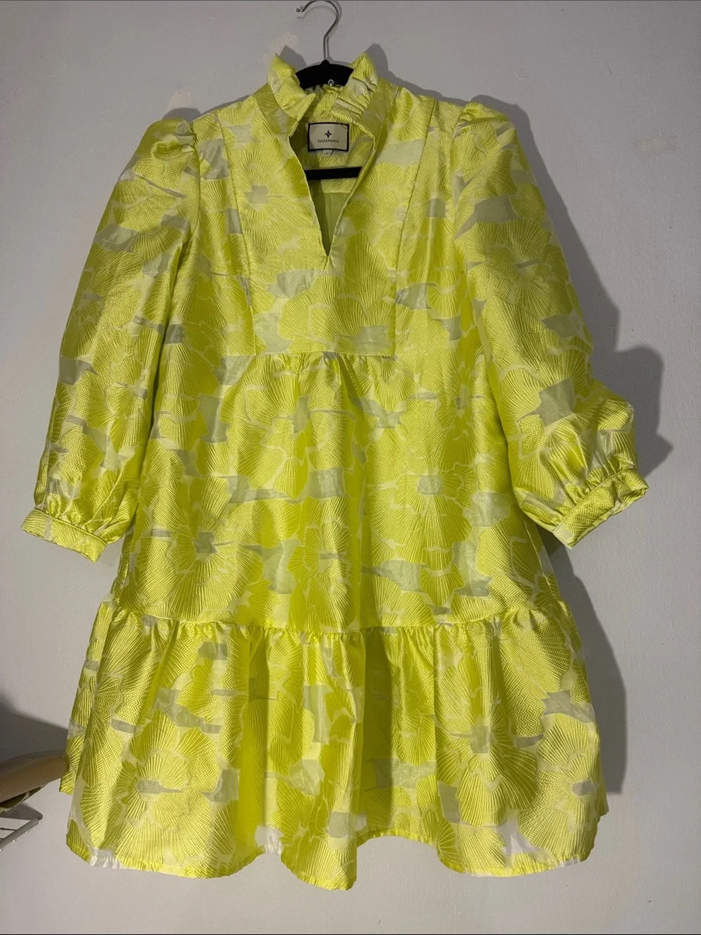 Tuckernuck Citron Fil Coupe Palmerston mini dress small - Picture 5 of 8